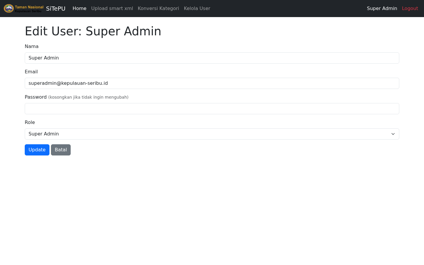 Form Edit User